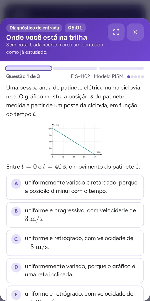 Diagnóstico de entrada no Portal Quarks