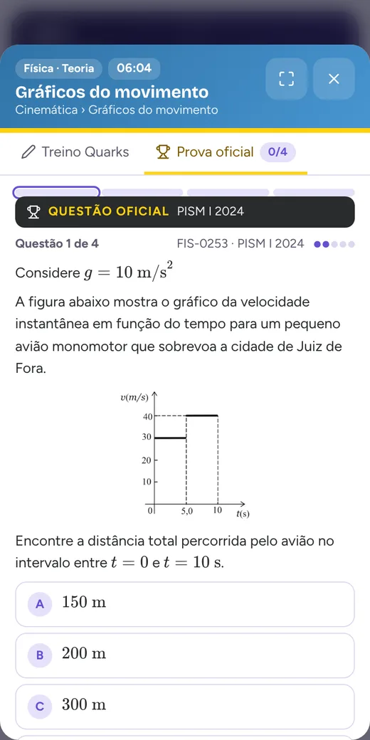 Questão oficial do PISM I 2024